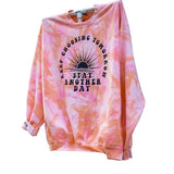 Stay Another Day SAD Tie-Dye Sunset Exclusive Crewneck - Mental Health Awareness Shirt Hand Tie-Dyed Ultra Cozy Gildan Heavy Blend 50/50 Cotton/Poly S-5XL