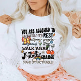 Positive Affirmation You Are Allowed To Rest Sweatshirt. Perfect for Mother's Day Gift or a Special Self Care Gift
