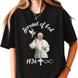 Pray for Francis Pope Francis Christian Catholic TShirt Casual Style Crew Neck Short Sleeve T-Shirt Tops Trendy for Unisex, Perfect Gift