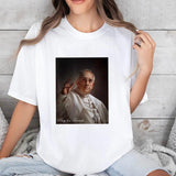 Pray for Francis T-Shirt Crew Neck Short Sleeve T-Shirt Tops Trendy for Unisex