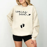 Pregnancy Announcement Sweatshirt, Baby Reveal Shirt, Baby Shower Shirt, Coming Soon Pregnancy Shirt, Baby on the Way Shirt, Maternity T-Shirt