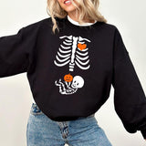 Pregnant Skeleton Sweatshirt, Funny Maternity Sweatshirt, Pregnancy Announcement Shirt for Women, Funny Gift for Expecting Mom Shirt