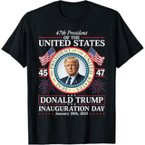 President Donald Trump Inauguration Day 2025 Memorabilia T-Shirt Made in USA
