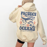 Protect Our Oceans Hoodie, Save Your Oceans Sweatshirt, Beach Hoodie, Save The Ocean, Marine Biologist Shirt, Surfing Hoodie