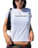 Protect The Dolls Baby Tee Gender Equality Shirt Human Rights Shirt Activist Top Feminism Tee LGBT Rights Tee Cotton