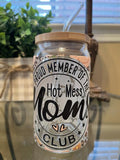 Proud Member Hot Mess Mom Libby Glass - Oopsy Cup