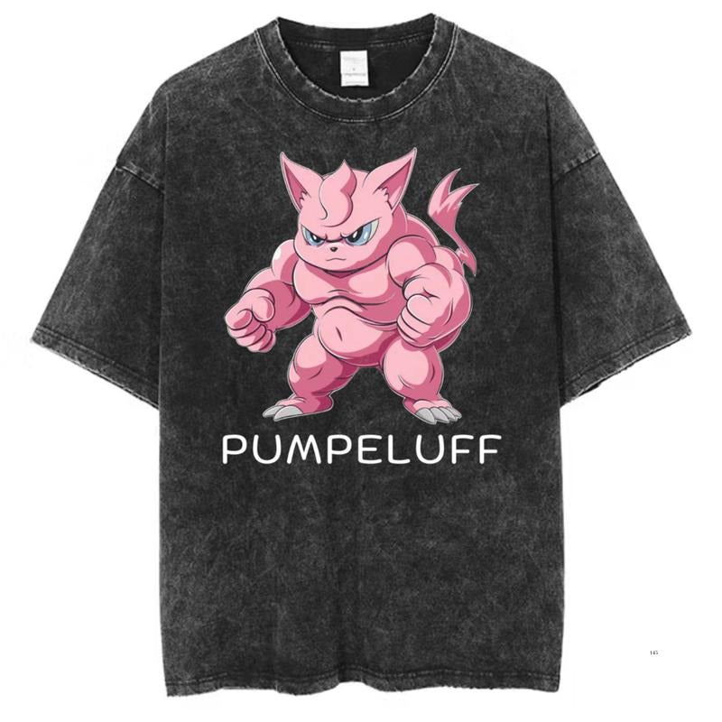 Pumpelpuff Vintage Tee, Pokemon Graphic Tee, Clefable T-Shirt, Anime Shirt, Gym Shirt, Gift For Pokemon Fans, Menswear Womenswear Streetwear