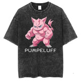 Pumpelpuff Vintage Tee, Pokemon Graphic Tee, Clefable T-Shirt, Anime Shirt, Gym Shirt, Gift For Pokemon Fans, Menswear Womenswear Streetwear