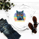 Purride Cat T Shirt Hoodie Sweater- LGBT Proud Clothing - Pet Lover Gift - LGBTq Flag T-shirt - Black History Month Tee - Human Equality Clothing