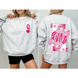 Queen of Hearts, Cards, Games, Valentine's Day Sweatshirt
