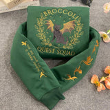 Quest Squad Broccoli Embroidered Sweatshirt, Onyx Storm, Basgiath War College, Dragon Rider, Bookish Gift