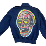 RAF Bomber Jacket With Lino Skull Applique