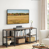 Modern, Metal, Wood, Industrial, TV stand, Entertainment Center,  65-inch