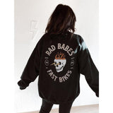 Rad babes Fast Bikes Sweatshirt, Vintage inspired Crewneck, motorcycle feminist girl power sweatshirt