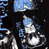 Re Zero Anime T-Shirt & Sweatshirt, Cute Rem Kawaii Waifu Cute Graphic Tee, Anime Manga Lover Gifts