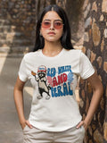 Red White And Feral T-Shirt, Funny USA, Funny Raccoon Shirt , 4th Of July, Hotdog Raccoon Shirt