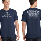 Redeemed By The Blood Of Jesus Graphic Tee Pure Cotton Casual Street Style Crew Neck Short Sleeve T-Shirt Tops Trendy For Women For Men, Perfect Gift