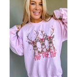 Reindeer Ho Ho Ho Graphic Top