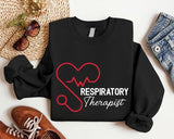 Respiratory Therapist Sweatshirt, RT Stethoscope Heart Sweatshirt, Gift Hoodie For Respiratory Therapist, Therapist Assistant Sweater.