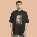 Retro - inspired, Oversized Graphic T - Shirt, Vivid Print, Great for Music Festivals