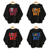 Retro All College Football Mascot Game Day Bundle Sweatshirt - Black Shirt, Unisex Classic Menswear, Embroidered Hoodie, Spandex Sport Fabric