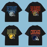 Retro All Team Football Helmet T-Shirt, Vintage Style Fan T-Shirt, All Teams Tee for Men Women, Game Day Apparel, Unisex Sport Streetwear Graphic Tee