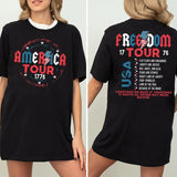Retro America Tour Shirt, 4th of July Shirt, Independence Day Shirt, America Shirt, USA Shirt, American Flag, Memorial Day Shirt, Patriotic Freedom