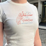 Retro Bar Baby Tee, Coquette Baby Tee, Vintage Graphic Top, Pinterest Aesthetic Cotton Fashion