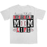 Retro Baseball Mom Life Graphic Shirt,  Vintage Sports Game Day Tees, Sports Team Mom Family Tee Womenswear Top