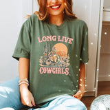 Retro Long Live Cowgirls Tshirt, Retro Western Shirts, Rodeo Fashion Tee, Country Girl Tshirt, Howdy Girl Tee, Western Country Shirt, Full Sizes, Full Colors, Unisex T-shirt for Men and Women, Classic Menswear, Womenswear Comfort Cotton