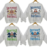 Retro Sport Grey Crewneck - Sweatshirt for All Teams Football Fans