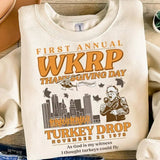 Retro Thanksgiving Turkey Drop Sweatshirt, Thanksgiving Day Cincinnati Shirts