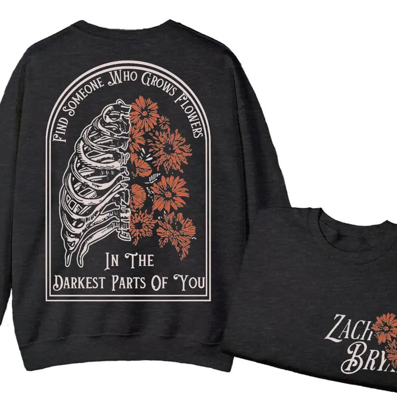 Retro Zach Western Music 2 Sides Sweatshirt, Bryan Country Music Tee, Soft Unisex Fit, Music Lover's Gift, Full Sizes, Full Colors, Unisex T-shirt for Men and Women, Classic Menswear, Womenswear