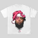 Road Wave Pink Kitty Super Star Last Lap Graphic T-Shirt RW Santa Merry Christmas