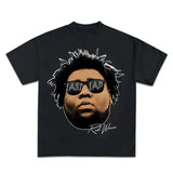 Rod Glasses Last Lap Rd Wave Big Face tar Graphic Rap Tee Shirt Top Streetwear