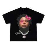 Rod Wave Last Lap Kitty Pink Super Star Graphic Rap Tee Shirt Big Face Top Streetwear