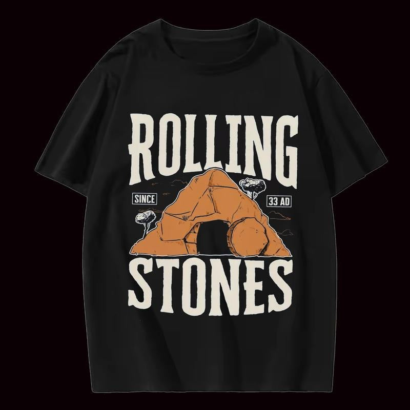 Rolling Stones Since 33 AD Graphic Tee, Retro Rolling Stones Shirt, Vintage Graphic Tees ,Band T Shirts , Meme Shirt, Unisex Menswear Womenswear Top