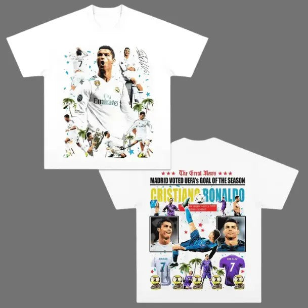 Ronaldo Prime T-Shirt, Ronaldo 2-Sided Vintage Tee, Unisex Soccer Shirt, Sport Graphic Tees, Menswear Womenswear Streetwear