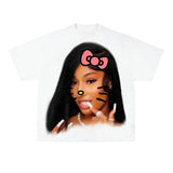 Rubi Kitty ICe Big Face T-shirt, Rap Hip Hop Tee