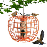 Outdoor, Squirrel Resistant, Orange, Metal Mesh, Small Bird, Feeder