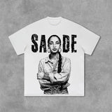 Sade Adu Graphics Print Cotton T-Shirt, S to 4XL, Menswear