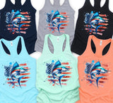 Sailfish American Flag Tank Top Cotton Womenswear