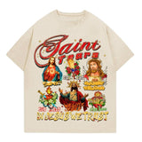 Saint Tears T-Shirt - Vintage Jesus Christ Y2K Religious Aesthetic, Vintage Y2k Graphic Tee, For Men & Women, Menswear Tops Streetwear Crewneck