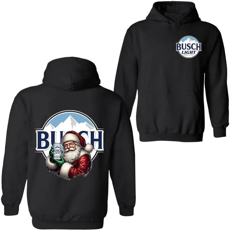 Santa Buscch Light Hoodie, Christmas Buscch Light Hoodie, Trending Beer Tee, Merry Christmas Buscch Light Tee, Christmas Gift, For Men, For Women