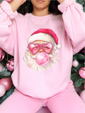 Santa Claus Bubblegum ~ Unisex Apparel Relaxed Fit Printed In The USA Clothing Womenswear Casual and Comfortable, Santa Claus Bubblegum Shirt Sweatshirt, Hoodie