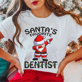 Santa's Favorite Dentist T-Shirt, Christmas Dentist Shirt, Christmas Dentist Student Tee, Dental Squad Tee, Xmas Dentist Party Short Sleeve.,