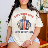 Save Your Pets Vote Trum 2024 Shirt, Theyre Eaating the Dogs Shirt, Assassination Attempt Trummp T-Shirt, Presidential Election Shirt, Stand With Trum Sweatshirt, All Sizes, For Men, For Women Top Womenswear
