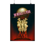 Scarface the World Is Yours Globe Statue Print Premium Poster Wall Art
