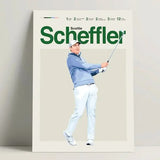 Scottie Scheffler Poster, Golf Poster, Modern Golf Print, Minimalist Golf Wall Art for Office, Golf Bedroom Decor, Golf Gift Ideas golf gifts for him