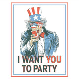 Uncle Sam Party Pocket Tee